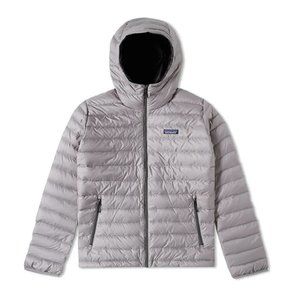 Patagonia Mens Down Sweater Jacket Feather Grey with Hood (Large, L)